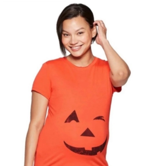 Ingrid and Isabel Maternity Pumpkin T-shirt - Picture 2 of 2